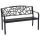 Bancă de grădină metalică în stil antic, 127 x 84 cm