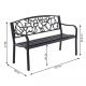 Bancă de grădină metalică în stil antic, 127 x 84 cm