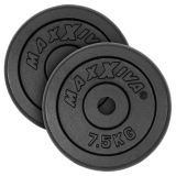 MAXXIVA Set de 2 greutăți pentru gantere 15 kg, fontă,neagră