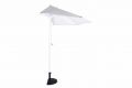 Umbrelă de grădină semicirculară , incl. accesorii - alb