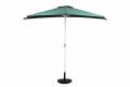 Umbrelă de grădină semicircular verde incl. accesorii