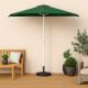 Umbrelă de grădină semicircular verde incl. accesorii