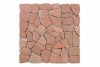 Mozaic marmură Garth - plăci roșii / teracotă -1x plasă