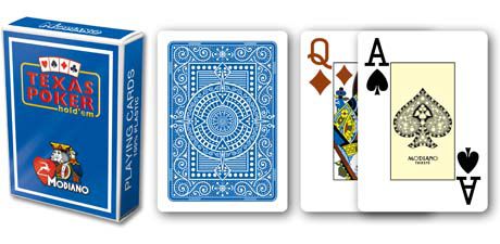 Cărți de joc Modiano 100% plastic - Albastru