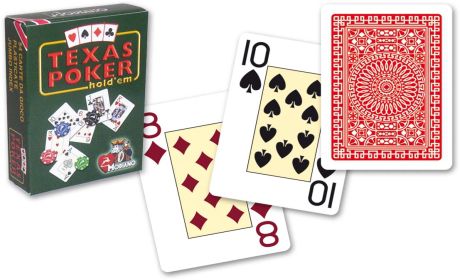 Cărți de hârtie Modiano Duplex Jumbo, 2 colțuri,  roșu