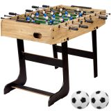 Fotbal de masă Belfast, 121x101x79 cm, pliabil, lemn deschis