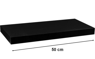 Raft de perete STILISTA VOLATO - negru mat 50 cm