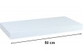 Raft de perete stilist Volato, 50 cm, alb lucios