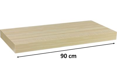 Raft de perete STILISTA VOLATO - lemn deschis 90 cm