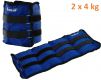 Manșete cu greutăți MOVIT, 2 x 4,0 kg albastru
