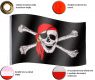 Steag pirat Jolly Roger, 120 x 80 cm