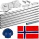 Catarg incl. steagul Norvegiei - 650 cm