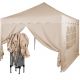 Cort de grădină INSTENT - 3x3m, șampanie + 2 pereți laterali
