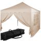 Cort de grădină INSTENT - 3x3m, șampanie + 2 pereți laterali