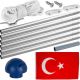Catarg incl. steagul Turciei, 650 cm