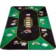 Blat de poker pliabil, verde/negru, 200 x 90 cm