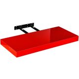 Raft de perete stilist Volato, 80 cm, roșu lucios