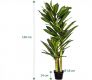 PLANTASIA - Copac artificial Dracaena 120 cm, 81 frunze