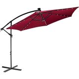 STILISTA umbrelă de grădină LED cu mâner, 3 m, roșu