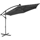 STILISTA Umbrelă de grădină LED cu mâner 3 m, antracit