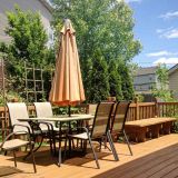 STILISTA Umbrelă de balcon pliabilă, 200 x 125 cm, maro