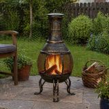 STILISTA Șemineu pentru terasă, 89 cm, bronz