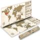 Harta răzuibilă a lumii în stil vintage, 100 x 45 cm
