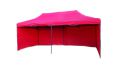 Cort grădină DELUXE + pereți laterali, 3 x 6 m, roșu