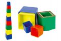 Piramidă din cuburi,  9buc - 4 culori