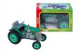 Tractor verde Zetor pe o cheie metalica 14cm 1:25