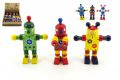 Robot lemn 12cm - 6 tipuri