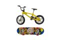 Skateboard de deget+bicicletă,plastic de 10 cm