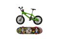 Skateboard de deget+bicicletă,plastic de 10 cm