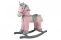 Unicorn balansoar pe baterie roz - 71 cm