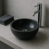 Lavoar din piatră Gemma 501, marmură lustruită Ø40 cm, Negru