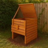 Composter de grădină din lemn - 1200l