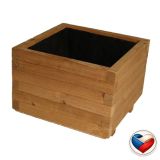 Jardinieră pătrată Thermowood 42x42x31 cm pentru terasă