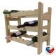 Raft de vin din lemn pentru 12 sticle