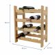 Raft de vin din lemn pentru 16 sticle