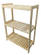 Raft din lemn, 3 rafturi, 93 x 70 x 33 cm
