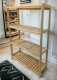 Raft din lemn, 4 rafturi, 133 x 70 x 33 cm