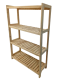 Raft din lemn, 4 rafturi, 133 x 80 x 33 cm