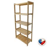 Raft din lemn, 5 rafturi, 173 x 70 x 33 cm
