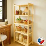 Raft din lemn, 5 rafturi, 173 x 80 x 33 cm