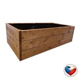 Pat supraînălțat din lemn 136 x 78 x 42 cm