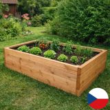 Pat supraînălțat din lemn, 156 x 96 x 36 cm