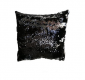 Față de pernă cu paiete MAGIC 40 x 40 cm, negru / argintiu