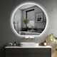IREDA Oglindă de baie cu iluminare LED, rotundă, 50 cm