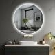 IREDA Oglindă de baie cu iluminare LED, rotundă, 70 cm