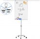 Jago Tablă  flipchart pe roți, alb, 60 x 90 cm